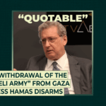 “Nenhuma retirada do exército israelense” de Gaza a menos que o Hamas desarme