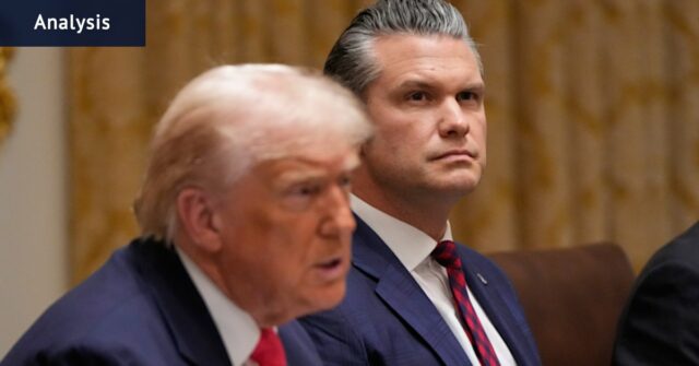 'Névoa de guerra' pode desculpar um almirante, mas não deixará O cartão com o nome de Hegseth para a reunião de gabinete foi escrito incorretamente.