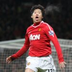 Ji-sung Park comemora contra o Arsenal