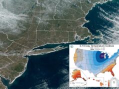 Nordeste deverá ser atingido pelo ‘frio mais extremo da Terra’ antes do Natal Mapa NOAA de previsão de temperatura de 6 a 10 dias para 1 a 5 de dezembro de 2025, mostrando as temperaturas esperadas nos EUA, Alasca e Havaí.