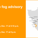 Norte da Baía de Monterey e Sul da Baía de Monterey e Costa Big Sur sob alerta de nevoeiro denso até quarta-feira à noite
