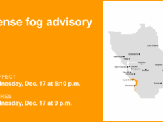 Norte da Baía de Monterey e Sul da Baía de Monterey e Costa Big Sur sob alerta de nevoeiro denso até quarta-feira à noite Norte da Baía de Monterey e Sul da Baía de Monterey e Costa Big Sur sob alerta de nevoeiro denso até quarta-feira à noite