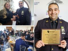 Novo pai nomeado ‘Oficial do Ano’ da NYPD de Midtown South por prender maníaco armado Novo pai nomeado 'Oficial do Ano' da NYPD de Midtown South por prender maníaco armado