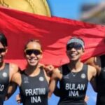 O 76º ouro da Indonésia vem do triatlo, o duatlo de revezamento misto tem um desempenho brilhante nos 2025 SEA Games