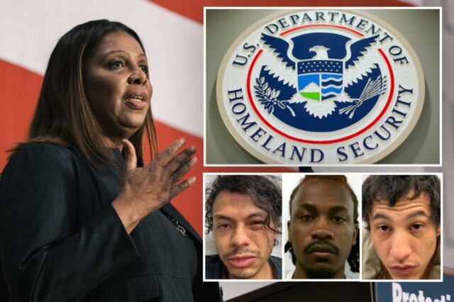 O DHS exige que Leticia James entregue 7.000 criminosos migrantes ilegais que Nova York mantém - e diz que o estado libertou outros 7.000
