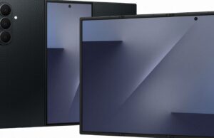 O Galaxy Z TriFold da Samsung é oficial, com uma surpresa que não esperávamos Renderização do produto Samsung Galaxy Z TriFold enquanto desdobrado