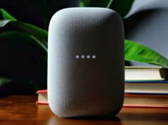 O Google Home está perdendo tempos de deslocamento em tempo real desde que o Gemini apareceu Ilustração de um alto-falante inteligente Google Home com o logotipo Gemini e Google Home na frente