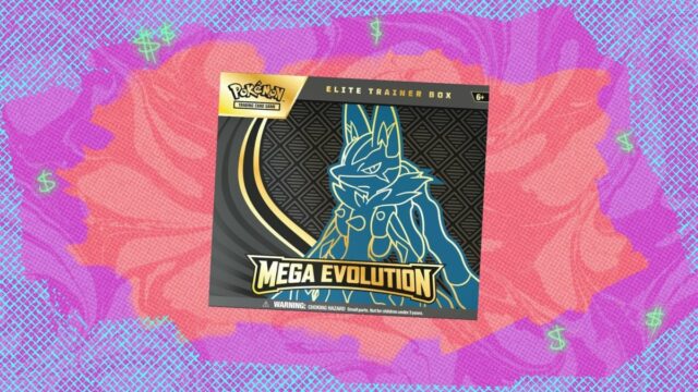 O Pokémon TCG: Mega Evolution Mega Lucario Elite Trainer Box está próximo do valor de mercado na Amazon
