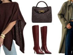 O Trending Now Drop da Amazon está repleto de descobertas de luxo – a partir de US$ 8 Diane Batoukina usa óculos escuros pretos, camiseta preta, casaco longo de couro marrom escuro brilhante, cinto pequeno Kelly de couro granulado preto brilhante da Hermes, calça jeans preta grande, bolsa Timeless de couro preto brilhante da Chanel, botins pretos de salto de couro brilhante, durante uma sessão de fotos de moda de estilo de rua, em 26 de outubro de 2022 em Paris, França.