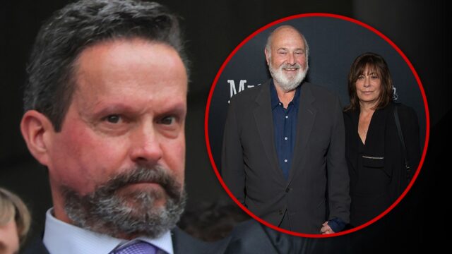 O advogado de Nick Reiner, Alan Jackson, chega à casa alan jackson rob reiner getty 2