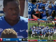 O atacante do Duke, Kobe Smith, sofre uma lesão horrível no Sun Bowl: ‘Não vou mostrar isso de novo’ O atacante do Duke, Kobe Smith, sofre uma lesão horrível no Sun Bowl: 'Não vou mostrar isso de novo'