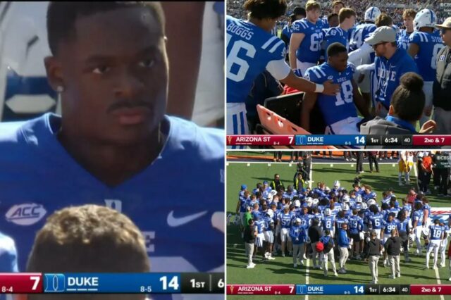 O atacante do Duke, Kobe Smith, sofre uma lesão horrível no Sun Bowl: 'Não vou mostrar isso de novo'
