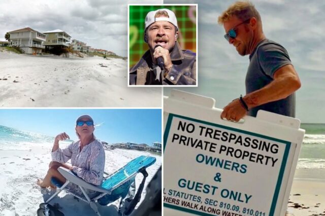 O cantor dos Backstreet Boys, Brian Littrell, enfrenta no tribunal um idoso que ele diz estar invadindo sua praia particular na Flórida
