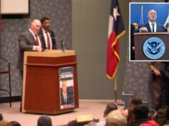 O czar da fronteira da Casa Branca, Tom Homan, irrompe com o questionador que o chama de racista durante o discurso do evento TPUSA Homan estava falando sobre operações de fiscalização da imigração quando um participante do evento gritou