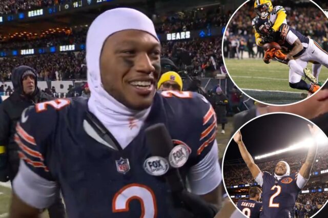 O entusiasmado DJ Moore comemora a manifestação dos Bears sobre os Packers em entrevista à NSFW TV
