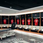 JJ Gabriel fugindo para comemorar pelo Manchester United Sub-18.