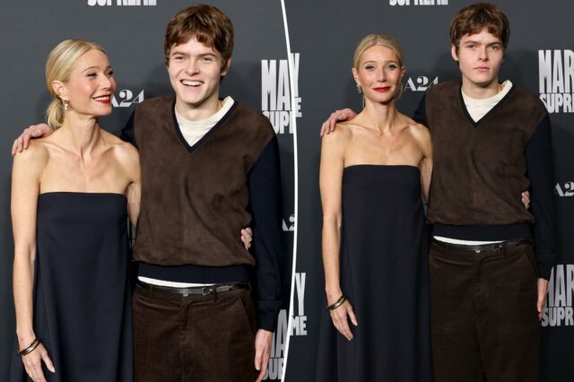 O filho de Gwyneth Paltrow, Moses, faz sua estreia no tapete vermelho para apoiar a mãe na estreia de 'Marty Supreme'
