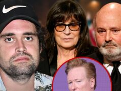 O filho de Rob Reiner, Nick, parecia deslocado na festa de Natal de Conan O’Brien Nick Reiner Rob e Michele Reiner e Conan Obrien Getty 1