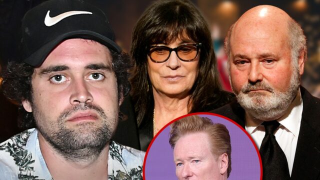 O filho de Rob Reiner, Nick, parecia deslocado na festa Nick Reiner Rob e Michele Reiner e Conan Obrien Getty 1