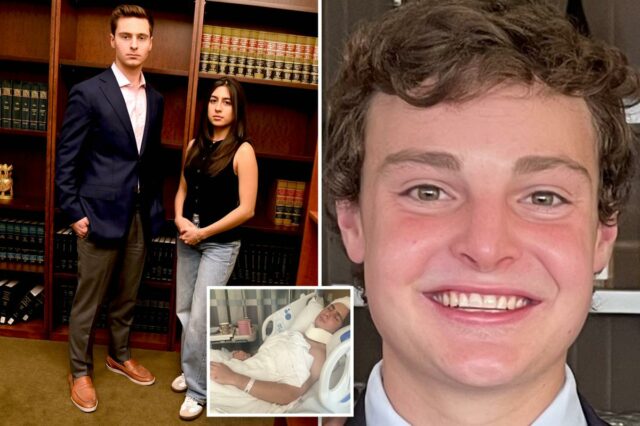 O herdeiro embriagado do fundo de hedge vira o carrinho O herdeiro embriagado do fundo de hedge vira o carrinho de golfe na propriedade de US $ 15 milhões em Hamptons, deixando amigos com as costas quebradas e o crânio sangrando: terno