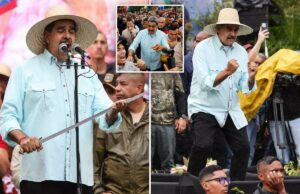 O líder venezuelano Nicolás Maduro canta, dança e ameaça ‘quebrar os dentes’ do ‘império norte-americano’ O líder venezuelano Nicolás Maduro canta, dança e ameaça ‘quebrar os dentes’ do ‘império norte-americano’