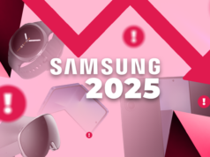 O problema da Samsung em 2025 não foi a inovação – foi a hesitação Dois rumores de telefones Samsung Galaxy S26 flutuando contra um fundo azul, cercados por manchetes de vazamento borradas e ícones de ‘X’ vermelhos.