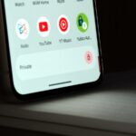 Uma tela do telefone mostrando o espaço privado desbloqueado