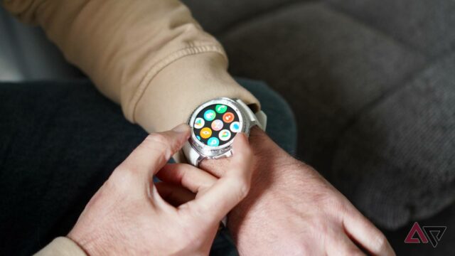 O recurso Samsung Galaxy Watch no One UI 8 em Foto de gato preto exibida no Samsung Galaxy Watch Ultra