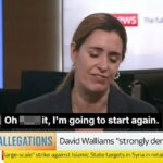 A correspondente de artes e entretenimento da Sky, Katie Spencer, começou a discutir a carreira de Walliam como comediante e escritora infantil antes de se atrapalhar com o roteiro e, frustrada, dizer: 'Oh, foda-se, vou começar de novo.'