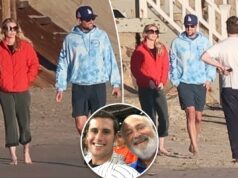 O sombrio Jake Reiner é visto em uma caminhada na praia com a namorada após a trágica morte dos pais Rob e Michele O sombrio Jake Reiner é visto em uma caminhada na praia com a namorada após a trágica morte dos pais Rob e Michele