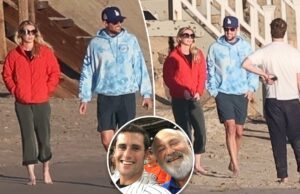 O sombrio Jake Reiner é visto em uma caminhada na praia com a namorada após a trágica morte dos pais Rob e Michele O sombrio Jake Reiner é visto em uma caminhada na praia com a namorada após a trágica morte dos pais Rob e Michele