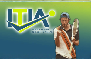 O tenista francês Quentin Folliot foi suspenso por 20 anos por esquema de manipulação de resultados O tenista francês Quentin Folliot foi suspenso por 20 anos por esquema de manipulação de resultados. O tenista francês Quentin Folliot comemorando com o punho cerrado e a raquete, retratado ao lado do logotipo do ITIA.