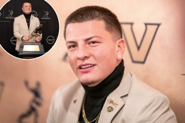 O quarterback do Vanderbilt, Diego Pavia, falando em entrevista coletiva.