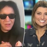 O vocalista do Kiss, Gene Simmons, flerta desajeitadamente com o âncora do noticiário de TV: 'Você ainda é modelo?'