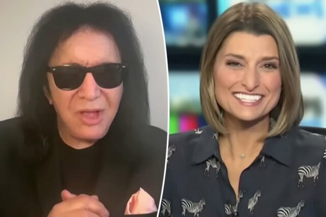O vocalista do Kiss, Gene Simmons, flerta desajeitadamente com o O vocalista do Kiss, Gene Simmons, flerta desajeitadamente com o âncora do noticiário de TV: 'Você ainda é modelo?'