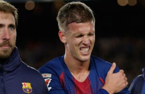 Olmo, do Barça, afastado por um mês após luxação no ombro Olmo, do Barça, afastado por um mês após luxação no ombro