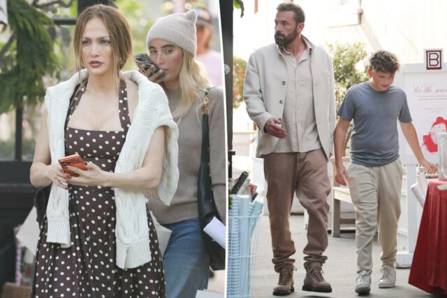Os ex-namorados Jennifer Lopez e Ben Affleck se reúnem para uma viagem de compras de fim de ano com seu filho, Samuel

