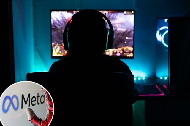 Os jogadores de vídeo ganham US$ 1,57 milhão no acordo A ilustração mostra o logotipo Meta.