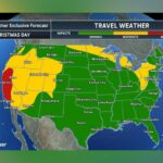 Os mapas mostram o clima para viagens de Natal em cada estado