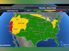 Os mapas mostram o clima para viagens de Natal em cada estado Os mapas mostram o clima para viagens de Natal em cada estado