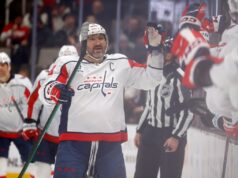 Ovechkin marca duas vezes e o Sharks não comparece na derrota para o Capitals Ovechkin marca duas vezes e o Sharks não comparece na derrota para o Capitals