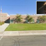 O prédio onde um homem foi acusado de esfaquear um agressor sexual.