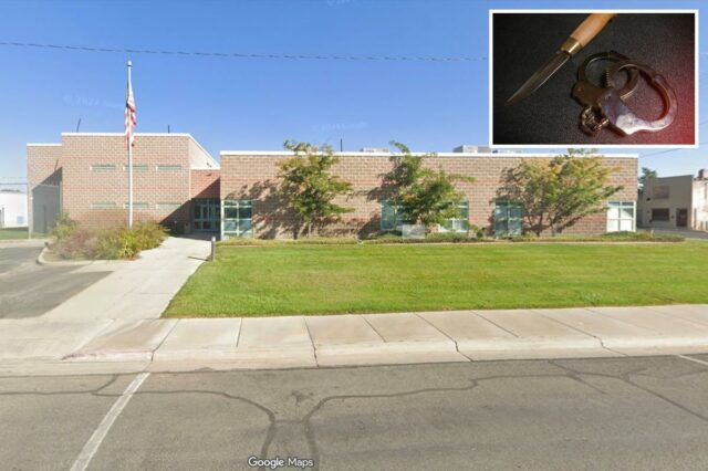 O prédio onde um homem foi acusado de esfaquear um agressor sexual.