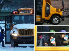 Pais de Nova York dizem que crianças ‘congelam’ em ônibus escolares elétricos obrigatórios durante o inverno brutal Pais de Nova York dizem que crianças 'congelam' em ônibus escolares elétricos obrigatórios durante o inverno brutal