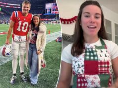 Patriots QB Drake Maye fala sobre a fama viral da esposa Ann Michael na culinária logotipo de fantasia azarão