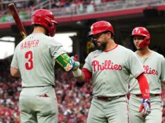 Phillies $ 160 milhões Slugger previsto para fechar acordo com NL Contender Philadelphia Phillies designated hitter Kyle Schwarber