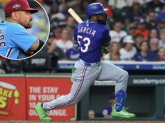 Phillies contrata o outfielder All-Star Adolis Garcia com Nick Castellanos de saída Os Phillies concordaram com um contrato de um ano no valor de US$ 10 milhões com o veterano outfielder Adolis Garcia.