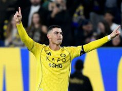Placar ao vivo de Al Ettifaq x Al Nassr, Saudi Pro League 2025-26: quando e onde assistir Ronaldo em ETT x NAS FOTO DO ARQUIVO: Futebol Futebol - Saudi Pro League - Al Nassr x Al Okhdood - Al Awwal Park, Riad, Arábia Saudita - 27 de dezembro de 2025 Cristiano Ronaldo, do Al Nassr, comemora seu terceiro gol antes de ser anulado após uma revisão do VAR REUTERS/Stringer/Foto de arquivo