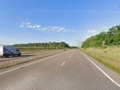 Polícia armada atira em ‘homem armado’ após acidente de dois veículos na cidade de Norfolk Os policiais foram chamados para London Road (foto) por volta das 20h25 de domingo, após receberem relatos de uma colisão de dois veículos.