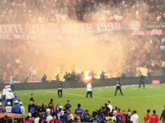 Polícia diz que 59 ficaram feridos após tumulto de torcedores na final da Copa Colômbia Polícia diz que 59 ficaram feridos após tumulto de torcedores na final da Copa Colômbia